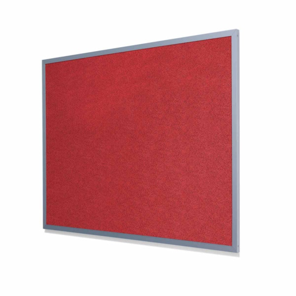 Chili Pepper Velour VELCRO® Compatible Cork Board with Heavy Aluminum Frame